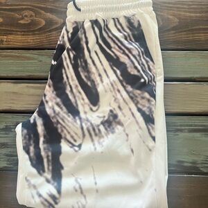 NFINITY Black and White Joggers Stylish Sweatpants